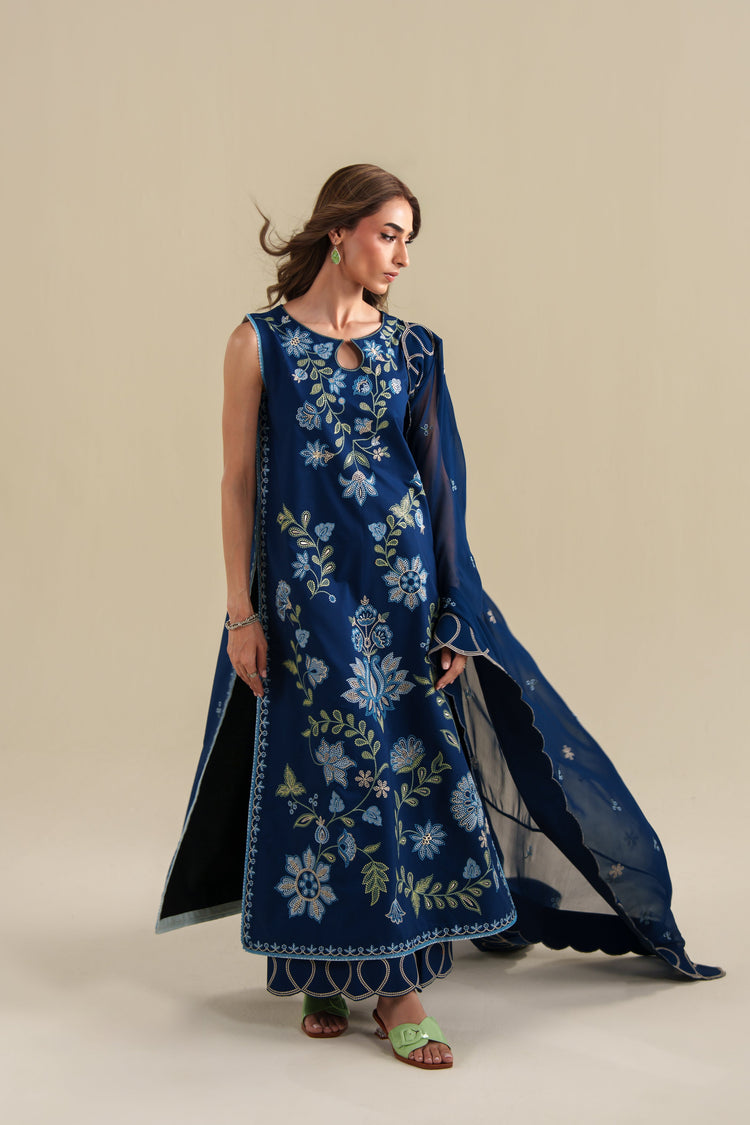 ZAIB 3PC Embroidered Lawn Suit
