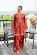 URGE-2PIECE LAWN EMBROIDERED SHIRT WITH LAWN EMBROIDERED TROUSER