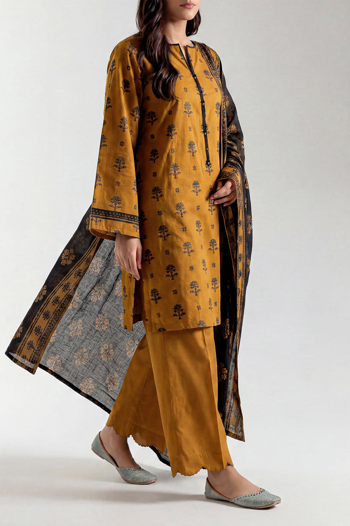 Unstiched Printed Lawn 3 Piece Suit
