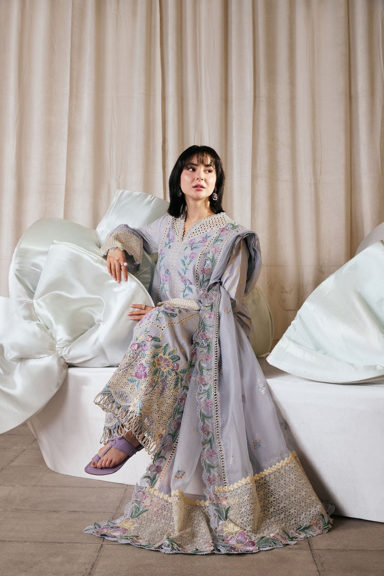 MARYAM HUSSAIN 3PC Lawn Embroidered Suit