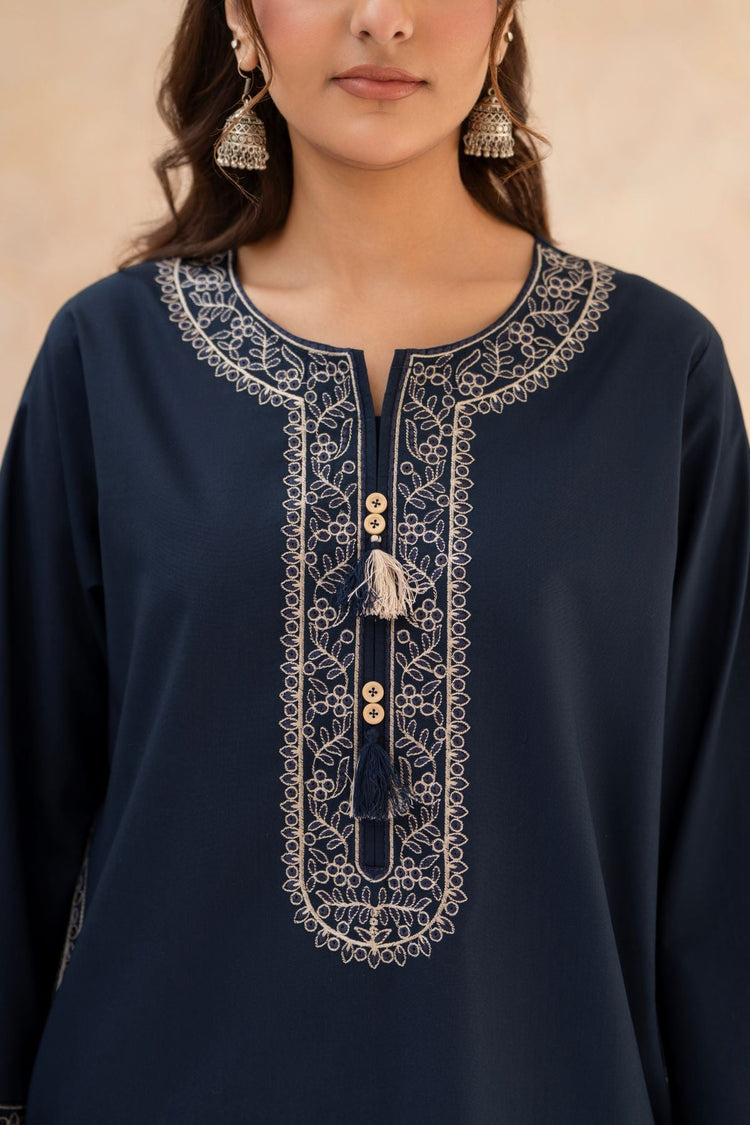 LAZULI-2PC LAWN EMBROIDERED SHIRT WITH LAWN EMBROIDERED TROUSER