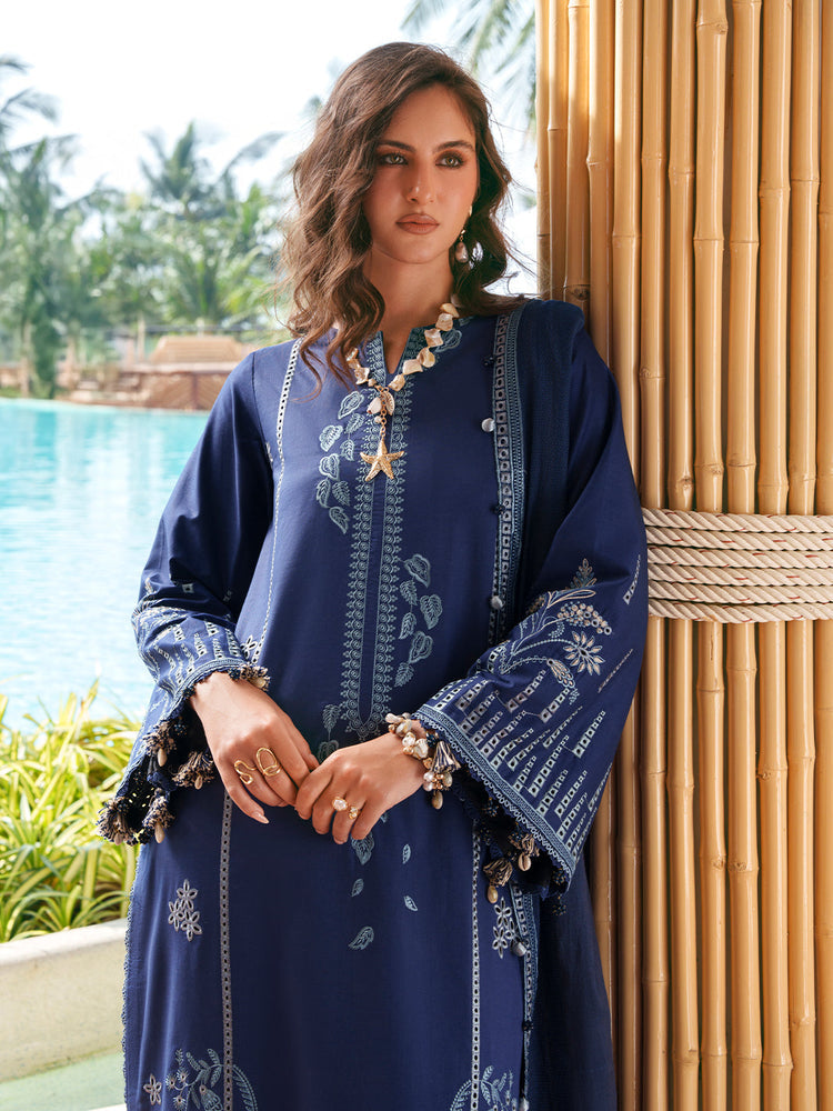 IZEL 3PC Lawn Embroidered Suit