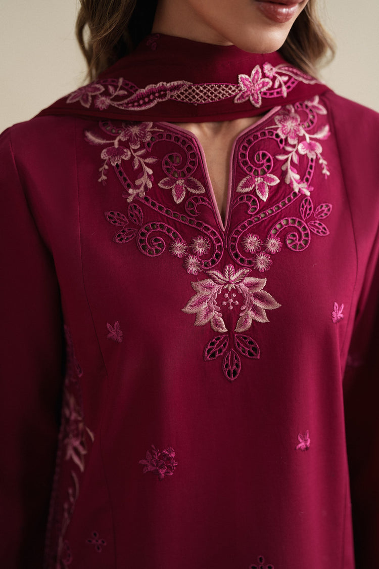 ZAIB 3PC Embroidered Lawn Set