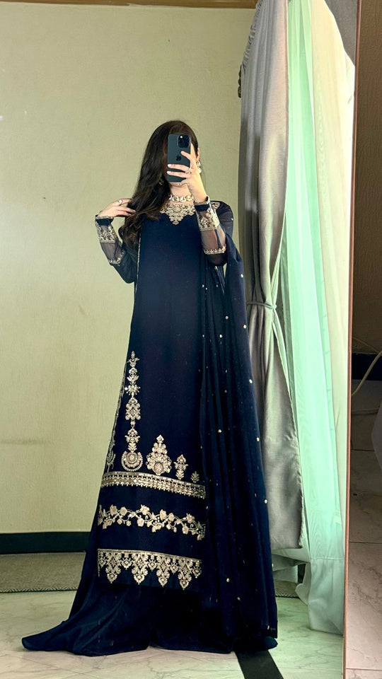Rahma 3 pcs Embroidered Suit