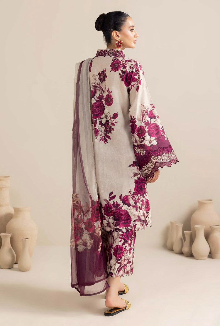 ADAN LIBAS 3PC Printed Embroidered Lawn Set