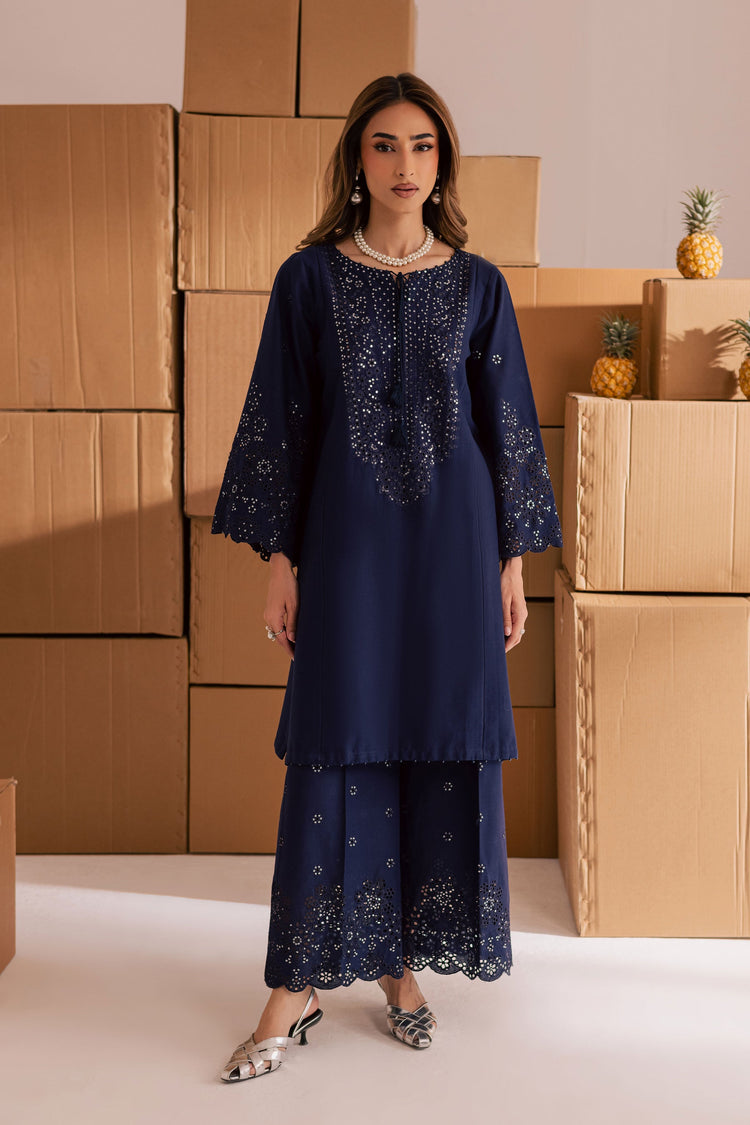 BATIK-2PIECE LAWN SEQUIN & CHIKAN EMB NECKLINE WITH SEQUIN EMB TROUSER