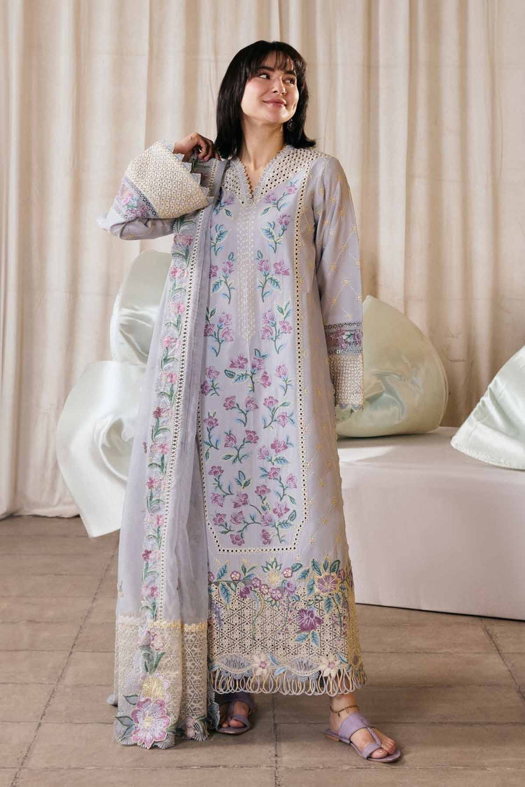 MARYAM HUSSAIN 3PC Lawn Embroidered Suit