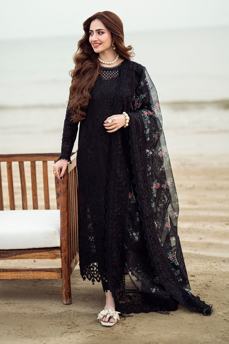 NUREH 3PC Chikankari Laser Embroidered Lawn Set