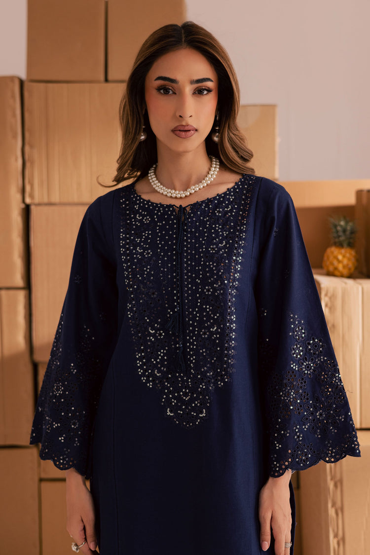 BATIK-2PIECE LAWN SEQUIN & CHIKAN EMB NECKLINE WITH SEQUIN EMB TROUSER