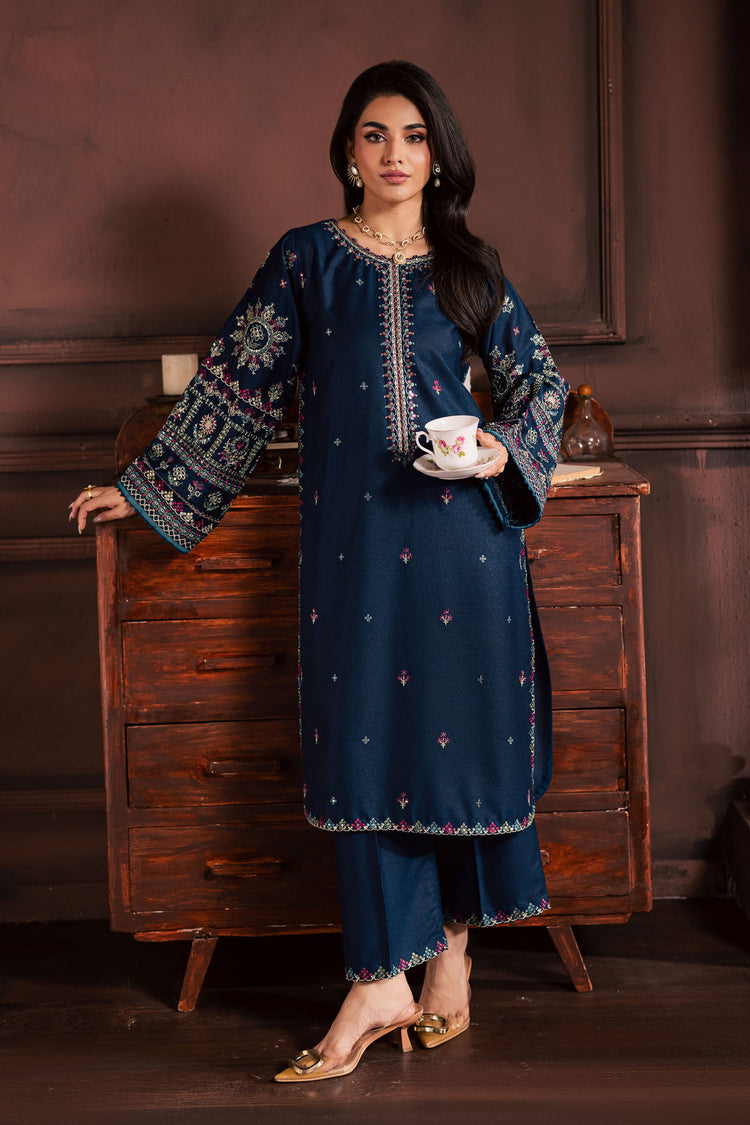 BATIK-2PIECE LAWN SEQUIN EMB SHIRT WITH LAWN EMB SLEEVES