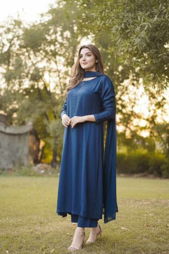 MIRAAN - Zinc - 3PC DRESS