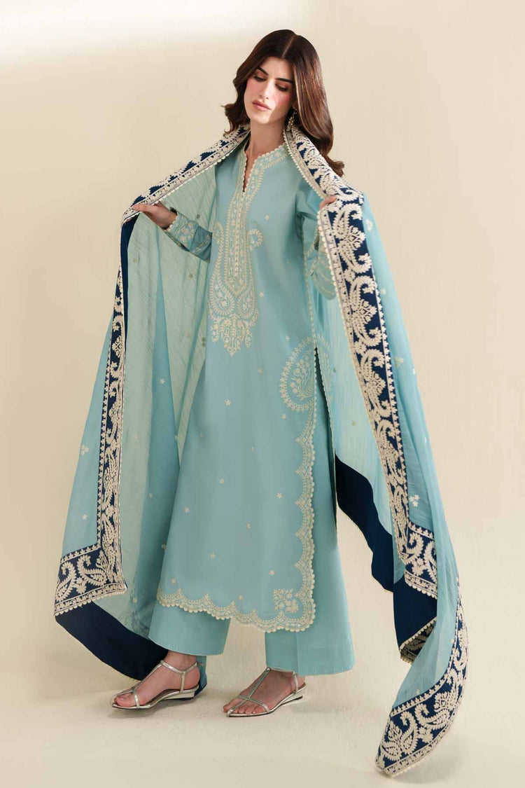 ZAIB 3PC Lawn Embroidered Suit