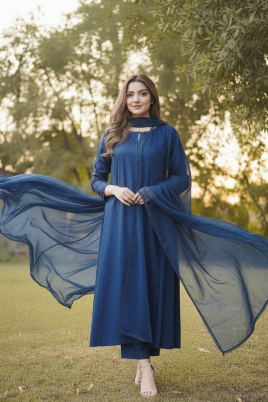 MIRAAN - Zinc - 3PC DRESS