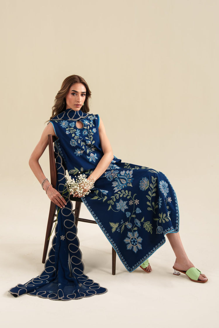 ZAIB 3PC Embroidered Lawn Suit