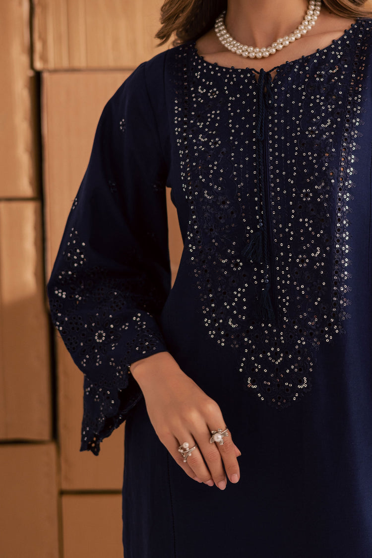 BATIK-2PIECE LAWN SEQUIN & CHIKAN EMB NECKLINE WITH SEQUIN EMB TROUSER