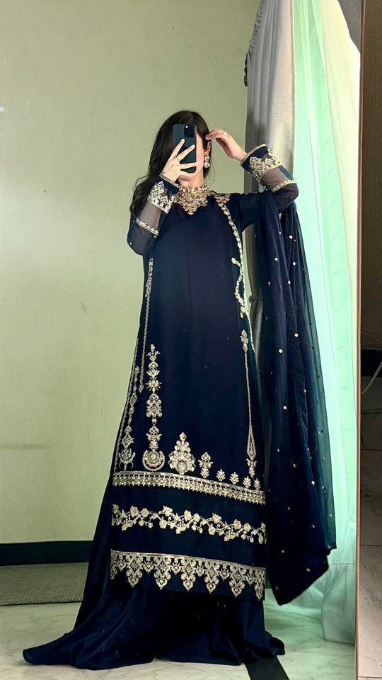 Rahma 3 pcs Embroidered Suit