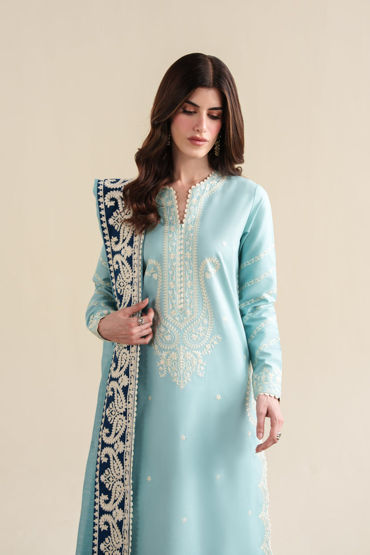 ZAIB 3PC Lawn Embroidered Suit
