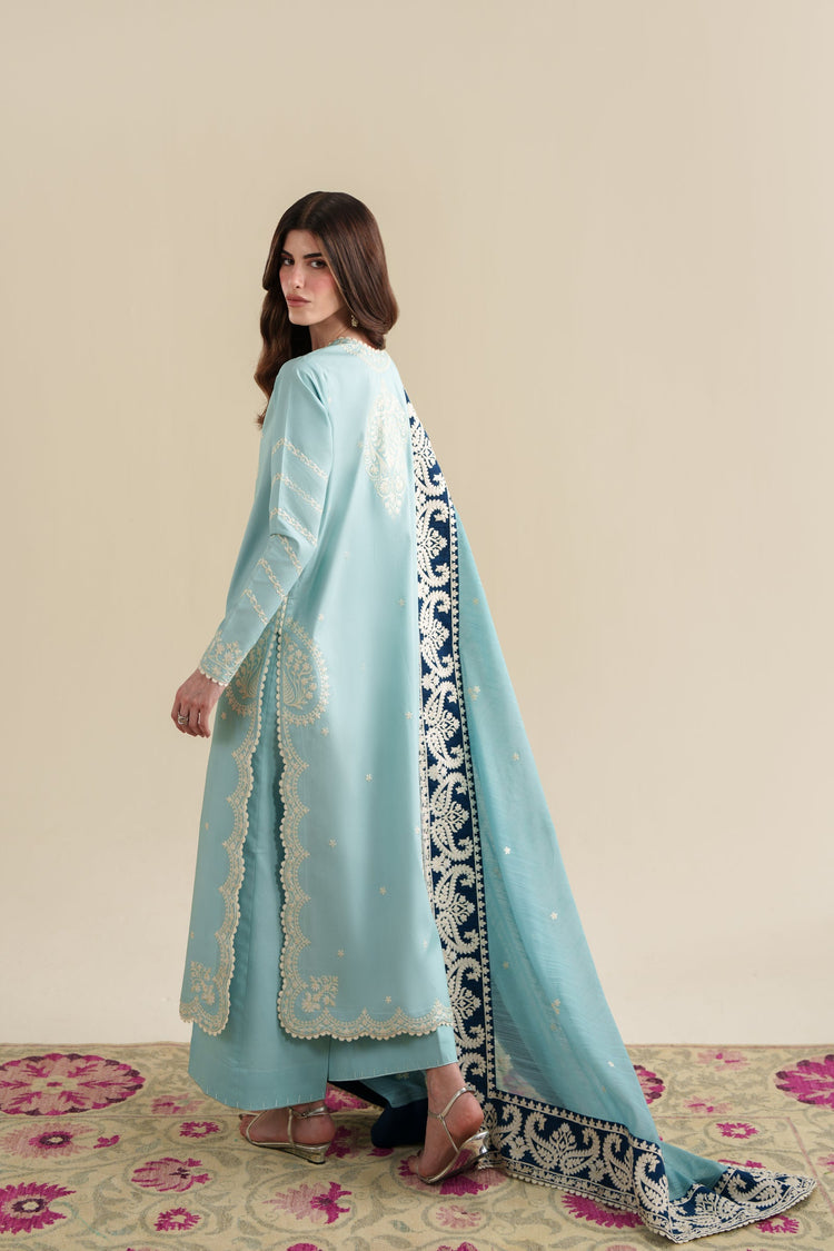 ZAIB 3PC Lawn Embroidered Suit