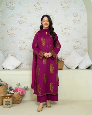 SAPPHIRE 3PC Embroidered Lawn Set