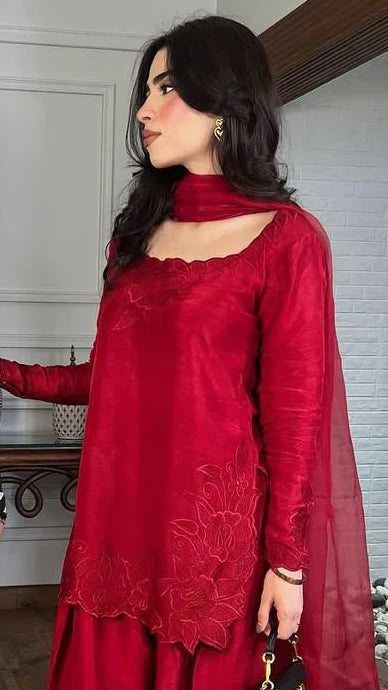 Zauq - 3pc Embroidered Dress