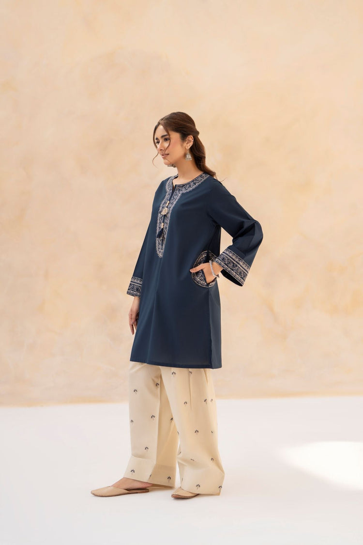 LAZULI-2PC LAWN EMBROIDERED SHIRT WITH LAWN EMBROIDERED TROUSER