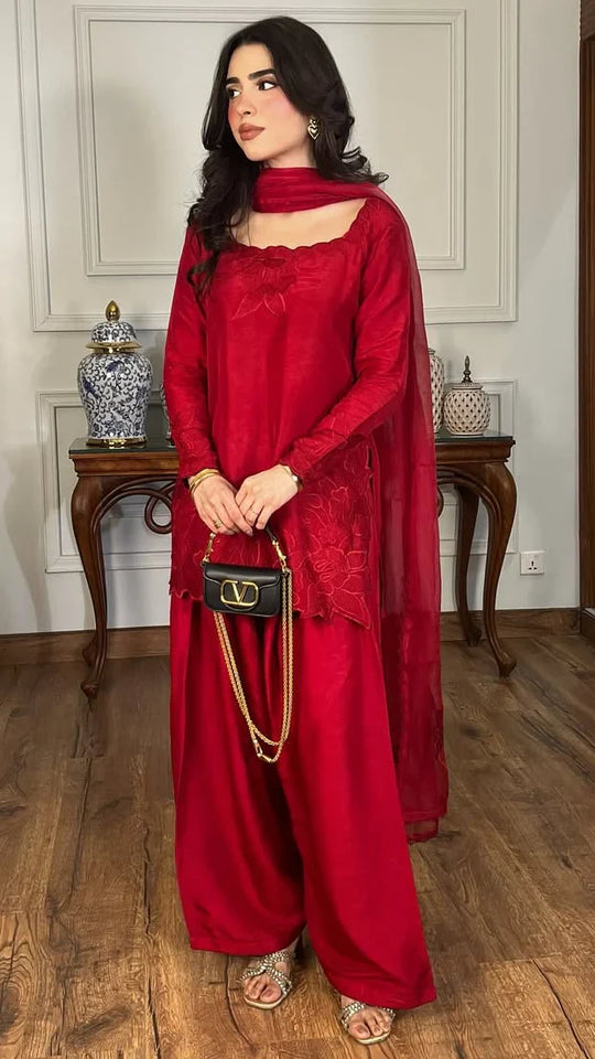 Zauq - 3pc Embroidered Dress