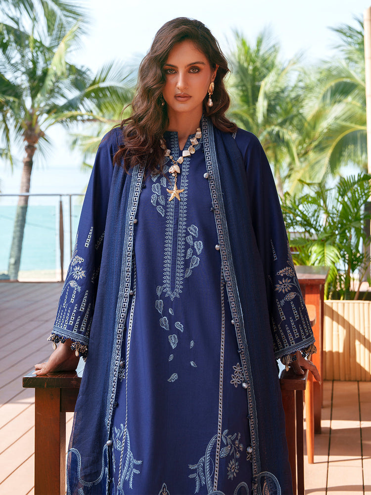 IZEL 3PC Lawn Embroidered Suit