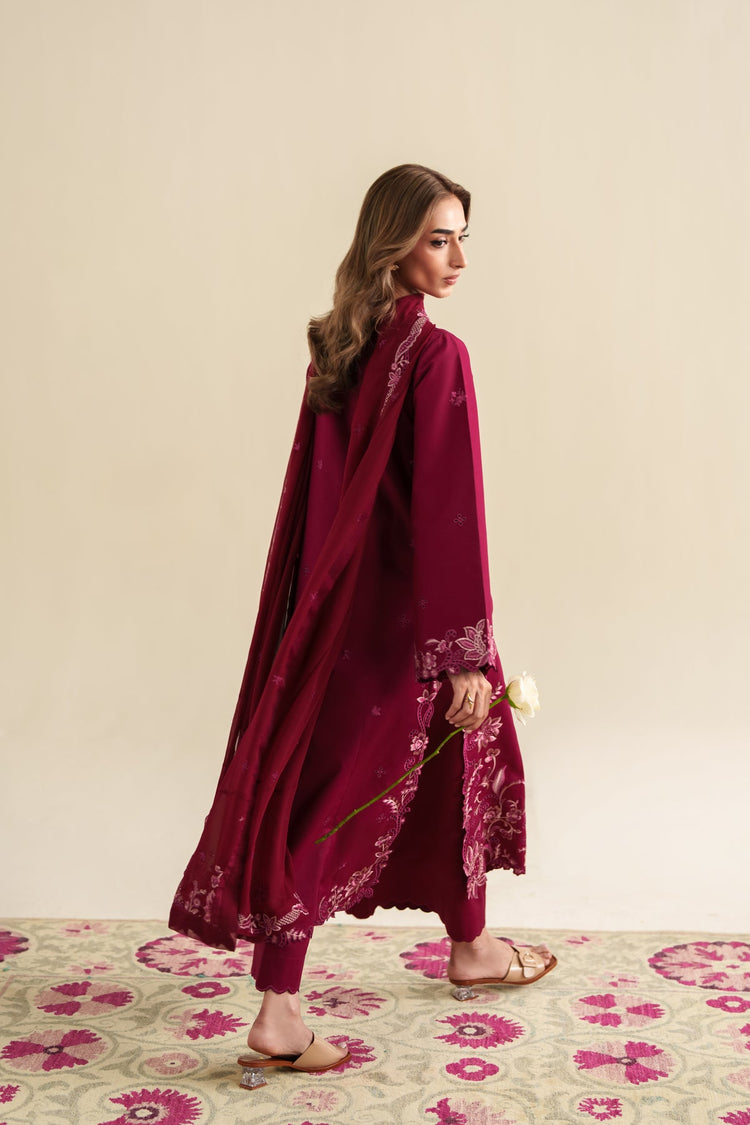 ZAIB 3PC Embroidered Lawn Set