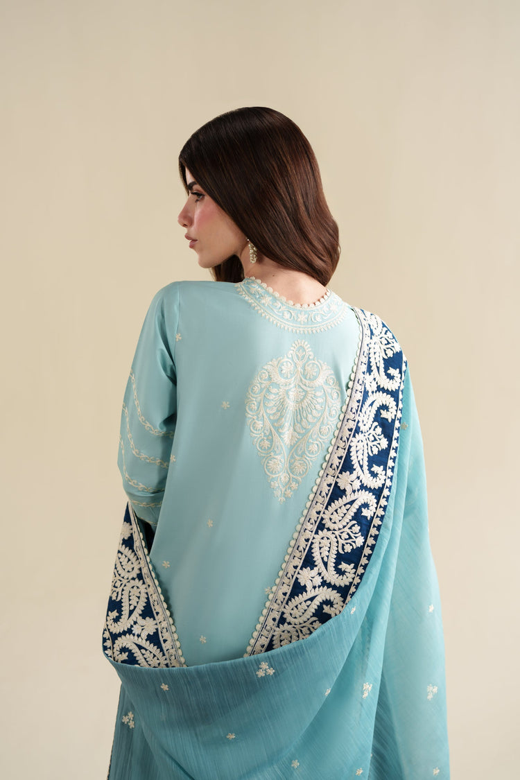 ZAIB 3PC Lawn Embroidered Suit