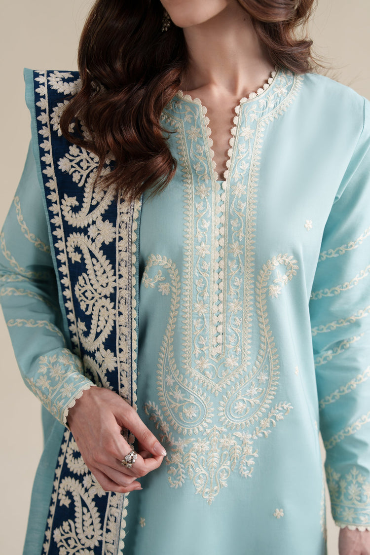 ZAIB 3PC Lawn Embroidered Suit
