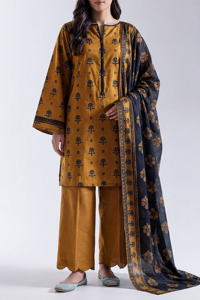 Unstiched Printed Lawn 3 Piece Suit