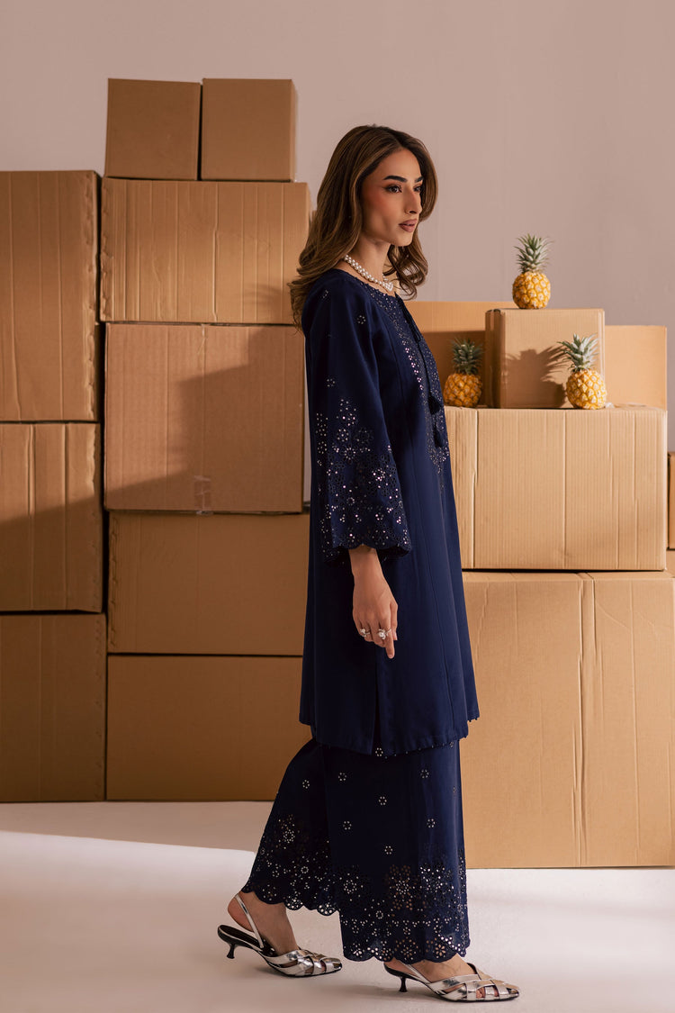 BATIK-2PIECE LAWN SEQUIN & CHIKAN EMB NECKLINE WITH SEQUIN EMB TROUSER