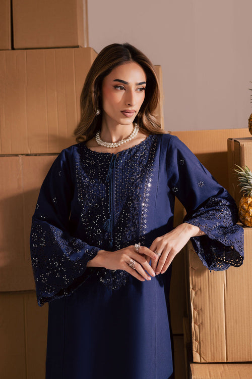 BATIK-2PIECE LAWN SEQUIN & CHIKAN EMB NECKLINE WITH SEQUIN EMB TROUSER