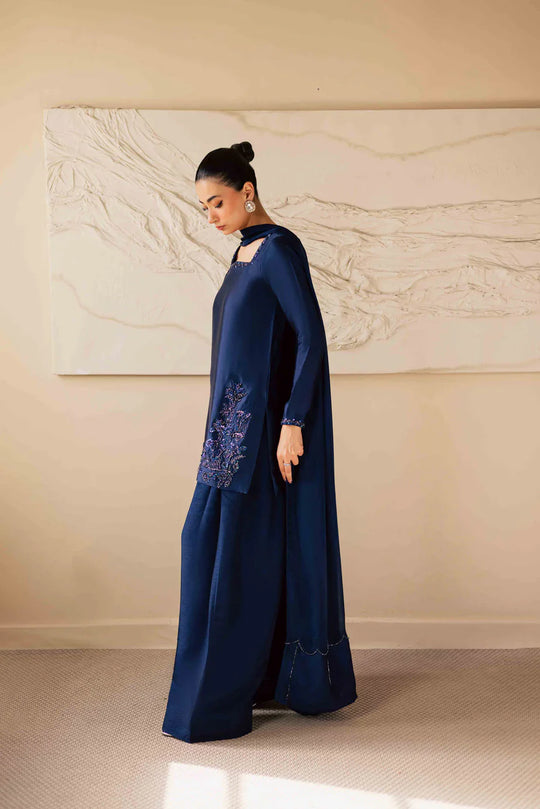 Royal Dusk - 3PC EMBROIDERED DRESS